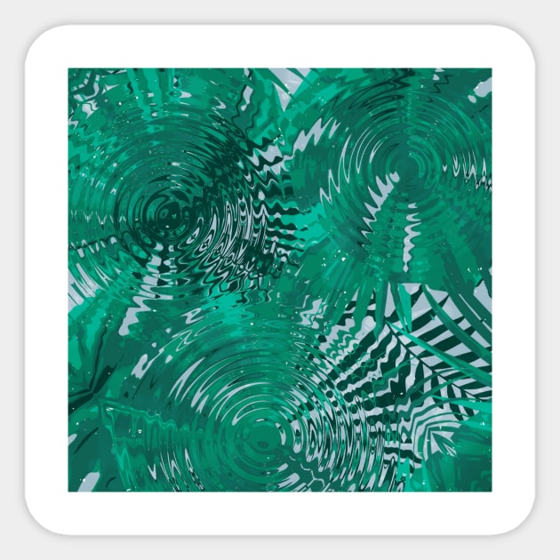 Palm Frond Gray Art Deco Sticker by Moon Art